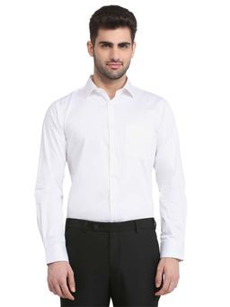Park Avenue - Slim Fit White Pure Cotton Collared Shirt