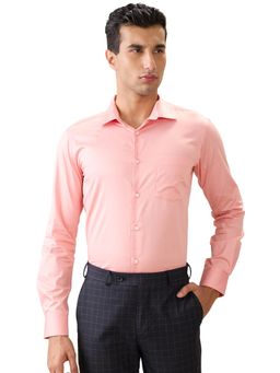 Park Avenue - Slim Fit Pink Pure Cotton Collared Shirt