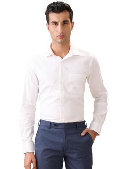 Park Avenue - Slim Fit White Pure Cotton Collared Shirt