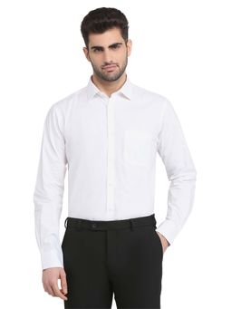 Park Avenue - Slim Fit White Pure Cotton Collared Shirt