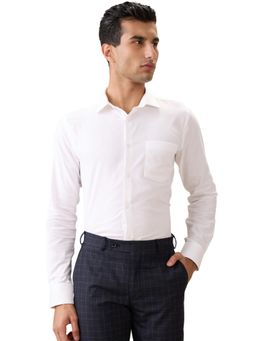 Park Avenue - Slim Fit White Pure Cotton Collared Shirt
