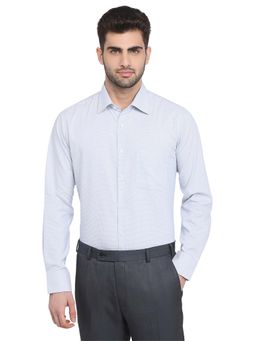 Raymond - Slim Fit Blue Pure Cotton Cut Away Shirt