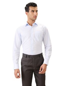 Raymond - Regular Fit Blue Pure Cotton Cut Away Shirt