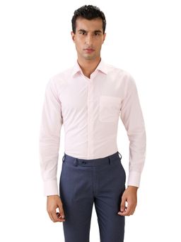 Raymond - Regular Fit Pink Pure Cotton Cut Away Shirt