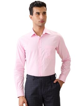 Raymond - Slim Fit Light Pink Full Sleeve Pure Cotton Shirt