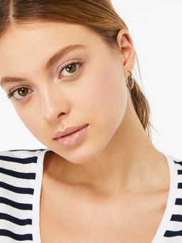 Accessorize London - Women's Silver Small Simple Hoop Earrings