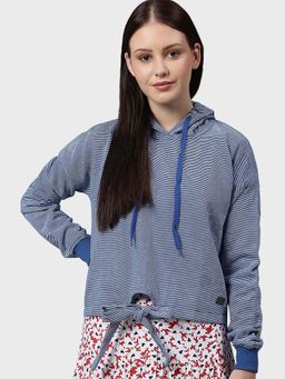 Campus Sutra - Blue Stripes Sweatshirt
