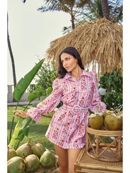 Verano By Tanya - Lavender Moana Short Dress with Slip and Belt (Set of 3)