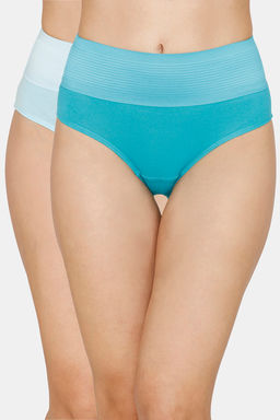 Zivame - Tummy Tucker Hipster High Rise Anti-Microbial Panty (Pack of 2) -Assorted