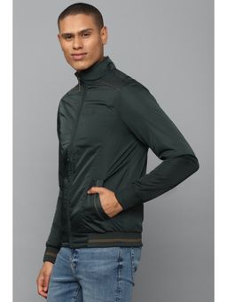 Allen Solly - Men Green Solid Full Sleeves Casual Jacket