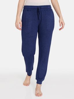 Zivame - Winter Refresh Jaspe Knit Poly Lounge Pant - Medieval Blue
