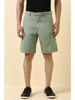 Allen Solly - Men Green Solid Shorts