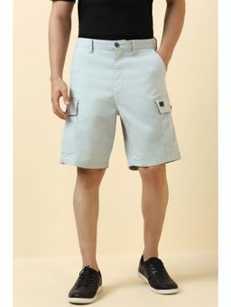 Allen Solly - Men Light Blue Textured Shorts
