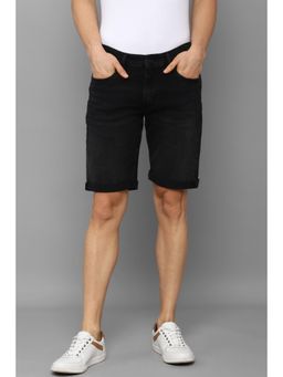 Louis Philippe - Men Black Solid Shorts