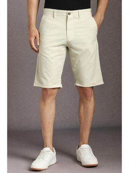 Louis Philippe - Men Beige Solid Shorts