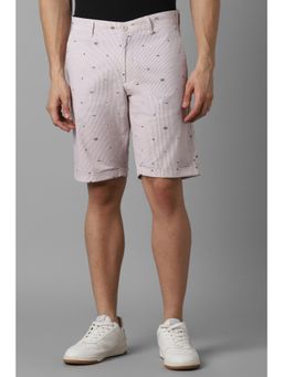 Louis Philippe - Men Pink Stripe Shorts