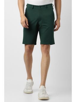 Van Heusen - Men Green Solid Casual Shorts