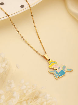 ZAISHA - Cinderalla Chain Necklace - 18K Gold Plated-Mulit-Color