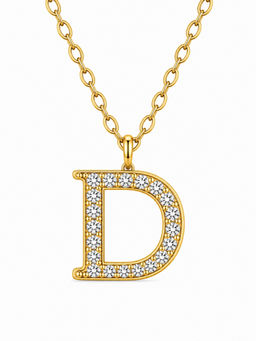 ZAISHA - Dainty Initials Necklace D-Silver