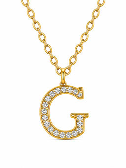 ZAISHA - Dainty Initials Necklace G-Silver
