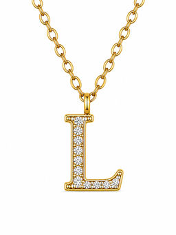ZAISHA - Dainty Initials Necklace I-Silver