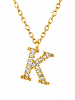 ZAISHA - Dainty Initials Necklace K-Silver