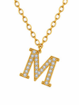 ZAISHA - Dainty Initials Necklace M-Silver