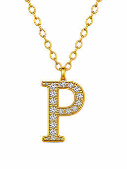 ZAISHA - Dainty Initials Necklace P-Silver