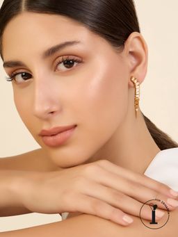 Isharya - Fierce Spiked Drops In 18Kt Gold Plated