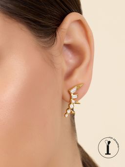 Isharya - Spiked Rock Drops In 18Kt Gold Plated
