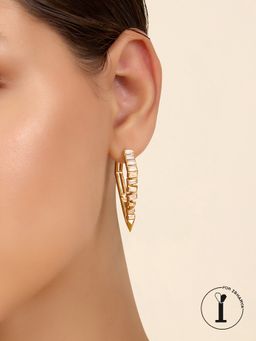 Isharya - Gold Spiked Hoops In 18Kt Gold Plated