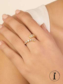 Isharya - Abstract Stackable Ring In 18Kt Gold Plated