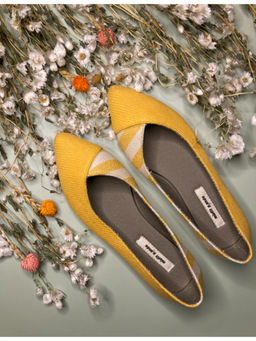 Misfit Panda - Yellow Stripes Vegan Cristal Ballerinas