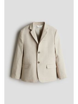 H&M - Boys Beige Linen-Blend Jacket