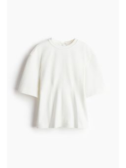 H&M - Women White Waisted T-Shirt