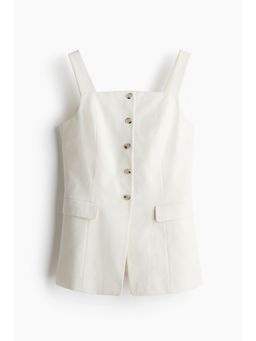 H&M - Women White Long Waistcoat
