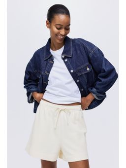 H&M - Women White Washed Cotton Sweatshorts