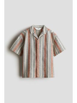 H&M - Boys Beige Linen-Blend Resort Shirt