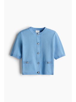 H&M - Women Blue Fine-Knit Cardigan