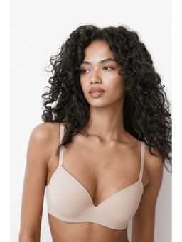 H&M - Women Beige Microfibre Push-Up Bra