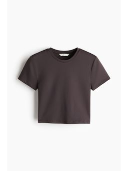 H&M - Women White Cropped Microfibre T-Shirt