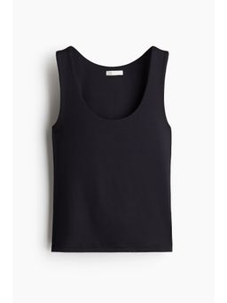 H&M - Women Black Microfibre Vest Top