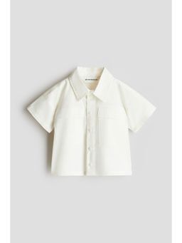 H&M - Boys White Oversized Cotton Shirt