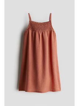 H&M - Girls Orange Smocked Strappy Dress
