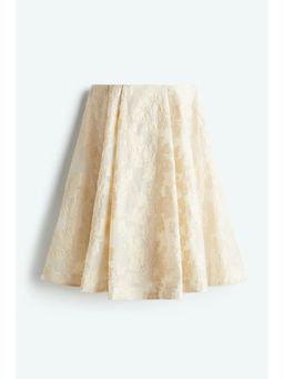 H&M - Women White Jacquard-Weave Mini Dress