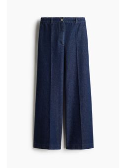 H&M - Women Blue Crease-Leg Jeans