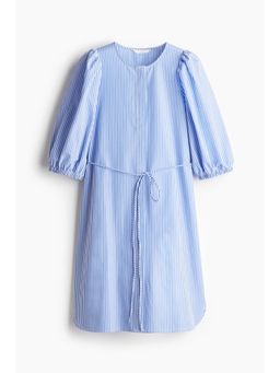 H&M - Women Blue Puff-Sleeved Dress