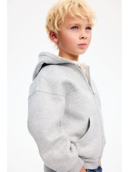 H&M - Boys Grey Oversized Zip-Through Hoodie