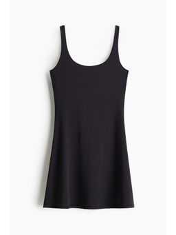 H&M - Women Black Sleeveless Microfibre Dress