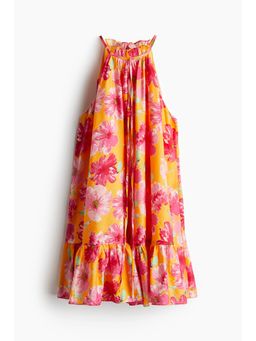 H&M - Women Orange Frill-Detail Sleeveless Dress